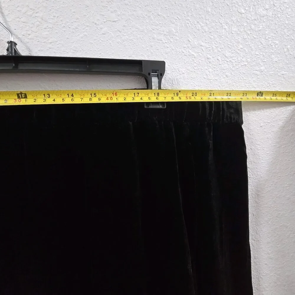 Eileen Fisher Velvet Pants Womens Plus Size XXL Black Wide Leg Silk New Whit Tag - Picture 14 of 16